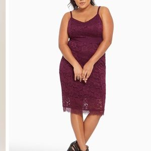 NWT Purple lace bodycon dress size 4